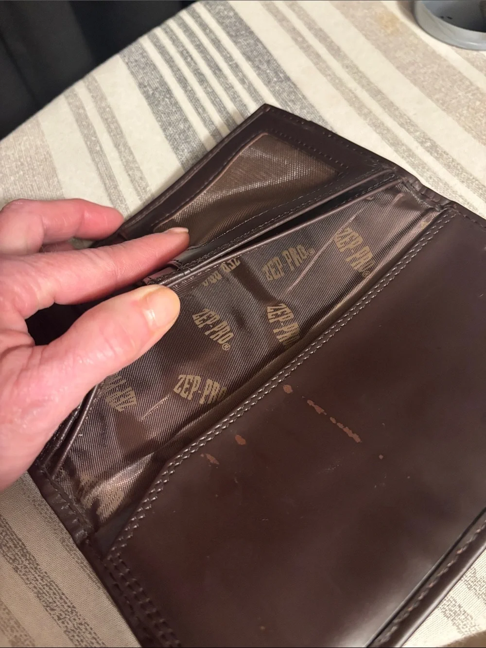 Zep-Pro leather Camouflage Wallet with Brass Snap